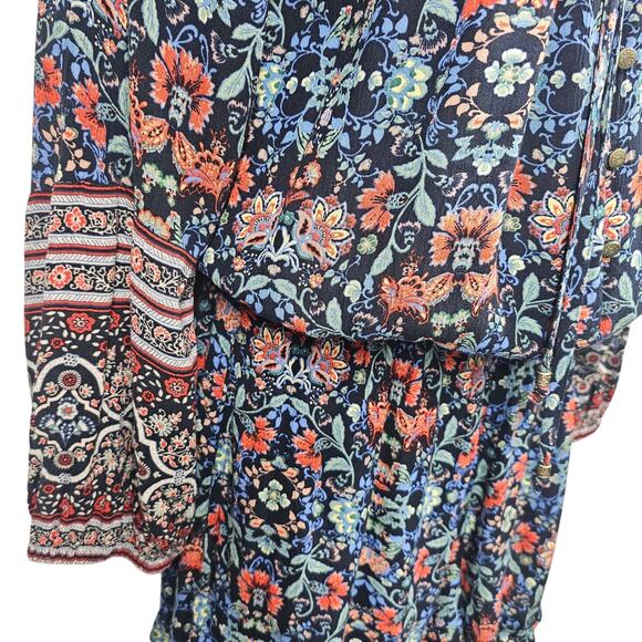 American Eagle Outfitters Long Sleeve Floral Boho Romper Size M - Picture 2 of 11